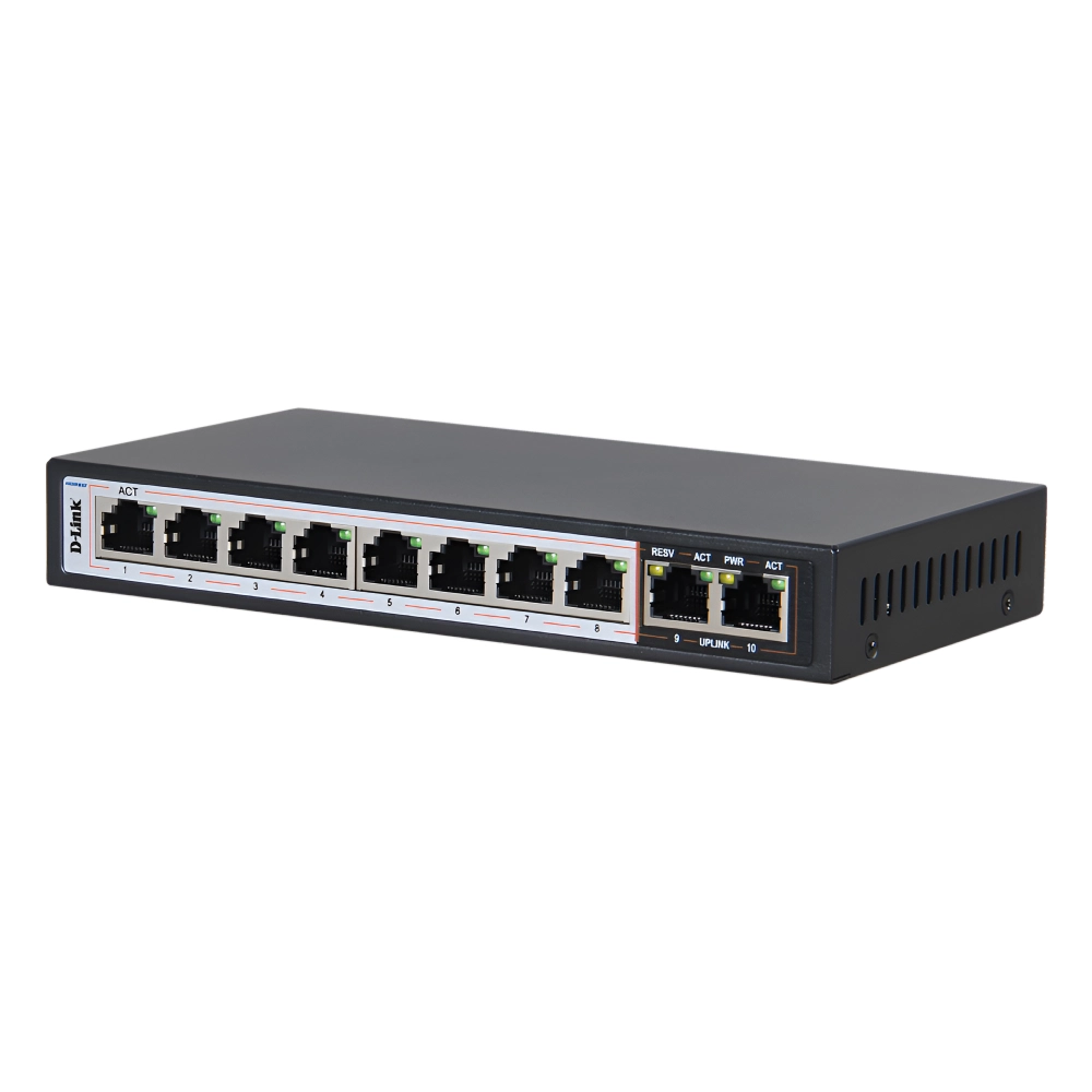 D-Link Poe Switch 8 Port (8 FE + 2 GE Port) DES-F1010P-E view 3